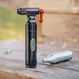 CO2 Inflator and Tubeless Tire Repair Kit - Presta & Schrader Valve Compatible - Bicycle Tire Pump for Road and Mountain Bikes - No CO2 Cartridges Included